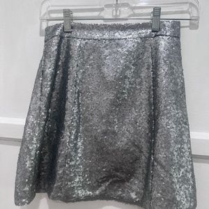 Silver Sequin Skirt XS